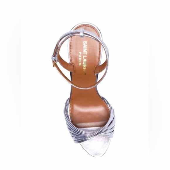 SAINT LAURENT: TINA HIGH HEEL SANDALS - Picture 4 of 10